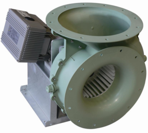 FRP製センター吐出し直動式シロッコファン